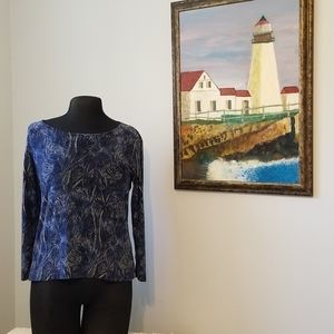 Paisley Patterned Blue Top